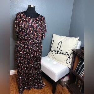 NWT Lane Bryant black floral dress size 28W